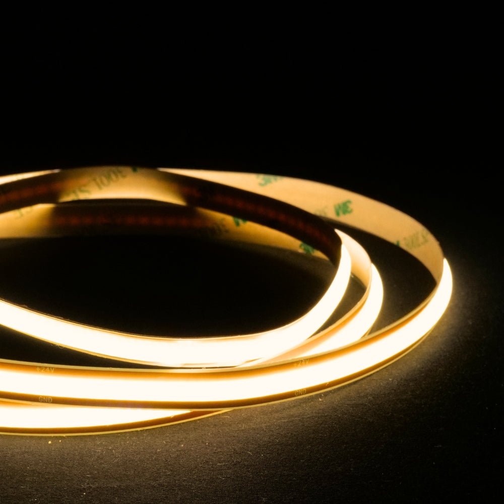 Warm White 3000K COB LED Strip 24V 480LEDs/m IP20 Cut Anywhere - House of LEDS
