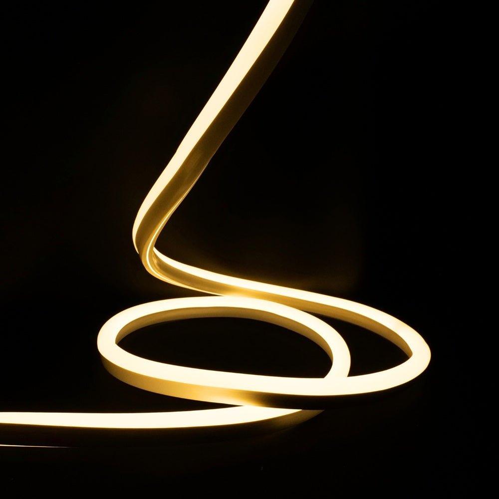 Warm White Neon Flex 14x25mm 220V 240V 120LEDs/m IP65 Waterproof with UK Plug - House of LEDS