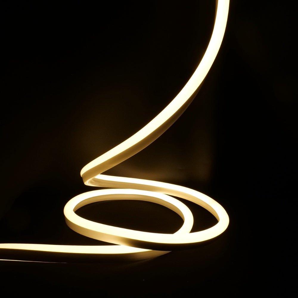 Warm White Neon Flex 14x25mm 220V 240V 120LEDs/m IP65 Waterproof with UK Plug - House of LEDS