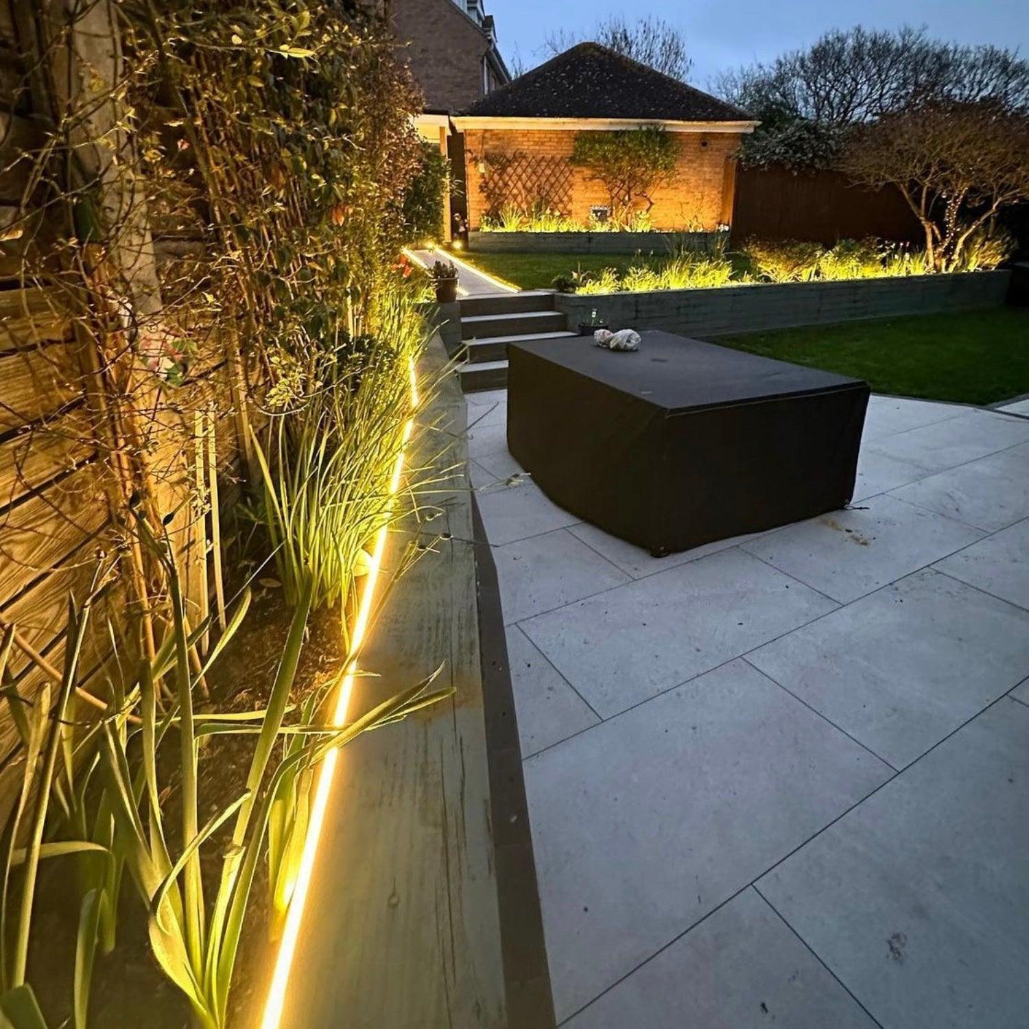 Extra Long Decking Warm White LED Neon Flex 2700K 48V 6x12mm IP67 Outdoor 40m Driveway | UK LED Lights
