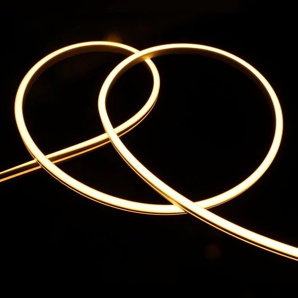 Warm White LED Neon Flex 2700K 24V 6x12mm IP67 Waterproof 1cm Cut 15m | UK LED Lights