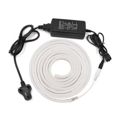 Warm White Neon Flex DC 12V IP65 Waterproof 8x16mm 120 LEDs/M Full Kit - UK LED Lights