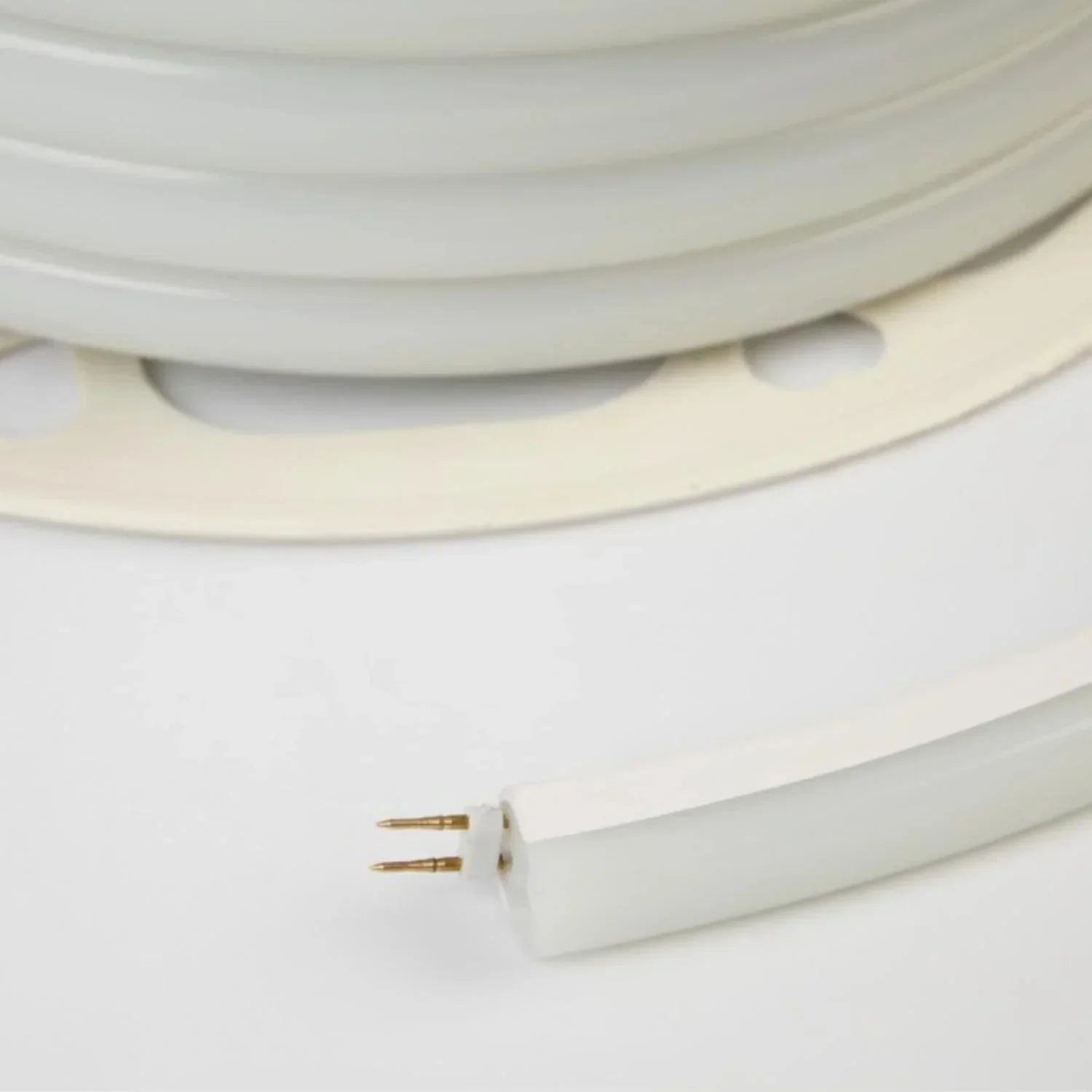 Natural White LED Neon Flex 16x16mm D Shape Vertical Bending 120LEDs/m 220V 240V IP67 Waterproof with UK Plug - ATOM LED