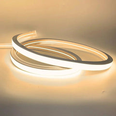 Warm White Neon Flex 3000K 16x16mm 220V 240V Top Bending IP65 10cm Cut with UK Plug - ATOM LED